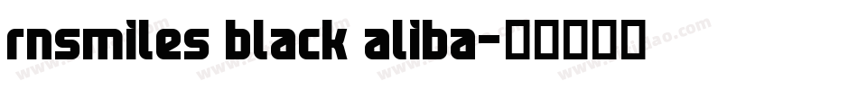 rnsmiles black aliba字体转换
